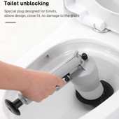Cső WC dugattyúk WC csatorna kotró Eldugult eltávolító leeresztő szóró nagynyomású levegő lefolyó tisztító kézi pneumatikus kotró