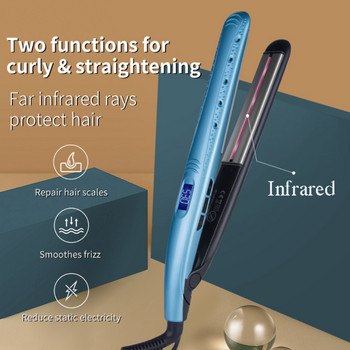 Υπέρυθρη ισιωτική σίδερο μαλλιών 2 σε 1 Κεραμικό σίδερο ισιώματος Επαγγελματική γρήγορη θέρμανση Επίπεδο σίδερο ίσιο σιδερώστρα Εργαλεία styling