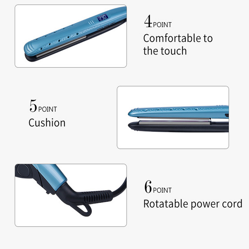 Curler pentru îndreptat părul cu infraroșu, 2 în 1, fier de îndreptat din ceramică, profesie, încălzire rapidă, fier plat, instrumente de coafat drept