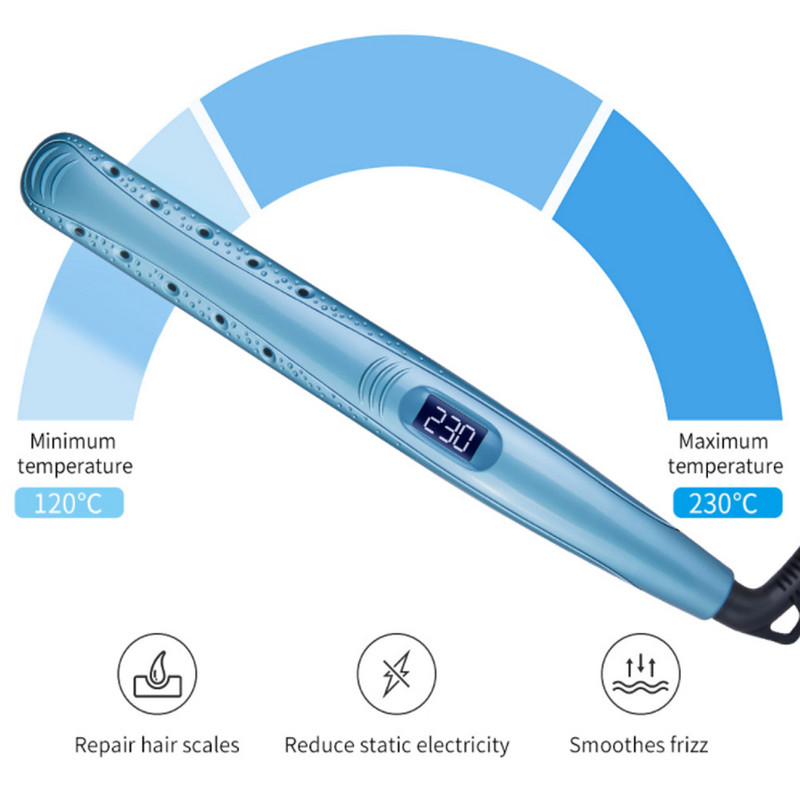 Curler pentru îndreptat părul cu infraroșu, 2 în 1, fier de îndreptat din ceramică, profesie, încălzire rapidă, fier plat, instrumente de coafat drept