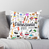 Venezuelai Pride szögletes párnahuzat poliészter vászon bársony nyomtatott cipzáras dekor párnahuzat autós párnahuzat