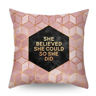 Dekoratív párnahuzat Rose Gold geometrikus ananász csillogó poliészter kanapé Dekoratív párnahuzat párnahuzat Lakberendezés