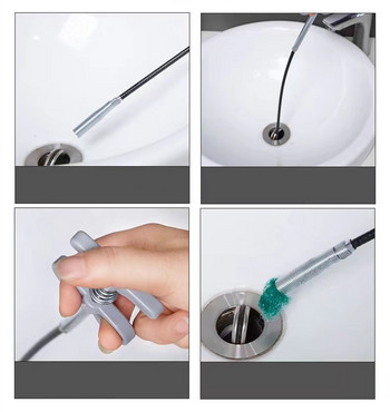 Канализационна тръба драгаж тоалетна запушване домакинска тоалетна четири нокът канализация драгиране специален инструмент