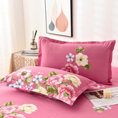 2vnt 100% poliesterio pagalvės užvalkalas Patogus pagalvės užvalkalas lovai Gėlėtas raštas Pagalvės užvalkalai 48x74cm Pagalvės užvalkalo dekoravimas namuose