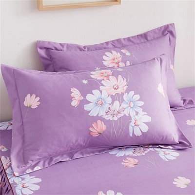 2vnt 100% poliesterio pagalvės užvalkalas Patogus pagalvės užvalkalas lovai Gėlėtas raštas Pagalvės užvalkalai 48x74cm Pagalvės užvalkalo dekoravimas namuose