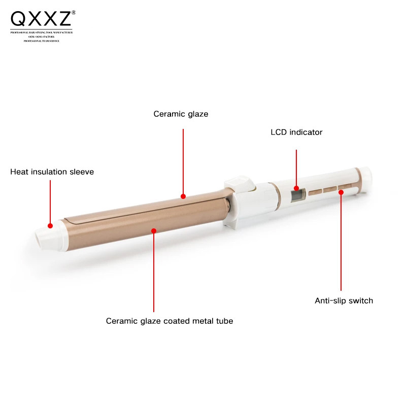 QXXZ profesionalus elektrinis plaukų suktukas keraminis volelis LED temperatūros reguliavimo ekrano modeliavimo įrankis nemokamas pristatymas