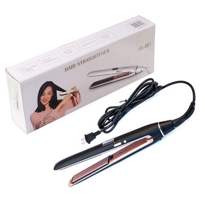 Plaukų tiesintuvas 2 viename plokščias lygintuvas profesionalus tiesinamasis garbanojimo lygintuvas LCD ekranas plaukų suktukas keraminės garbanojimo žnyplės