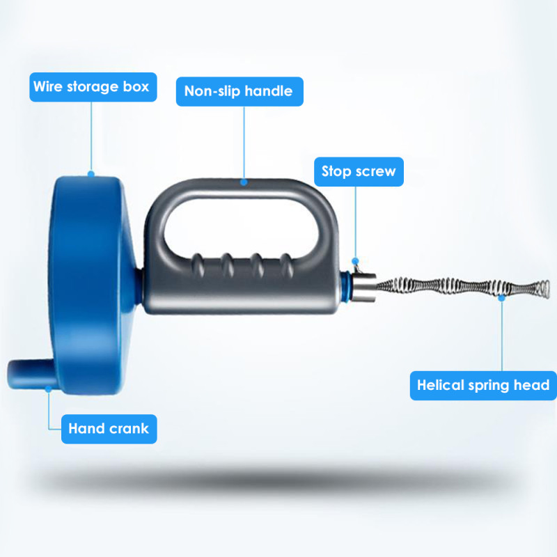 10M 5M 3M Conductă manuală pentru toaletă Dragarea canalizării Curăţare chiuvetă Dispozitiv de îndepărtare a înfundarii ţevii de scurgere Instrumente de blocare Accesorii pentru baie