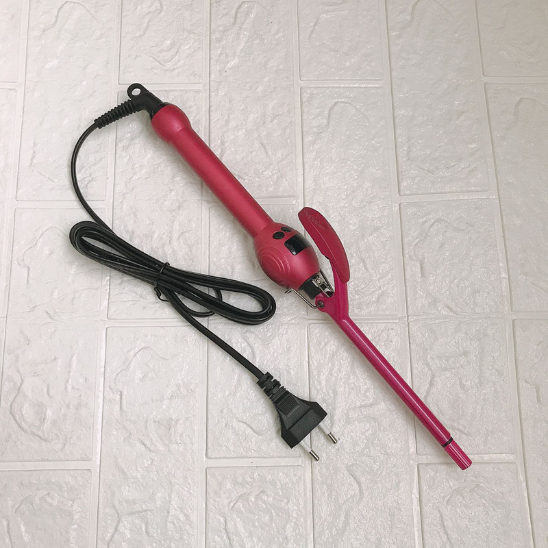 professzionális 9 mm-es hajsütővas hajcsavaró körte virág pálca görgős hullámos LCD kijelző Beauty Styling Tools curl wave gép