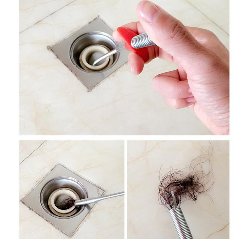 1kom savitljivi ručni alat za hvatanje i pritiskanje cijevi za kanalizaciju od nehrđajućeg čelika Fleksibilni alat za skupljanje dugog dosega mapa za otpad za kanalizaciju