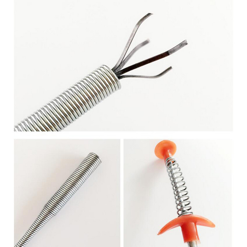 1kom savitljivi ručni alat za hvatanje i pritiskanje cijevi za kanalizaciju od nehrđajućeg čelika Fleksibilni alat za skupljanje dugog dosega mapa za otpad za kanalizaciju