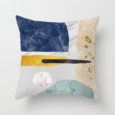 45*45cm otthoni kanapé párnahuzat Home Decor Geometric Series őszibarack bőr párnahuzat Luxus arany dekoratív párnahuzat