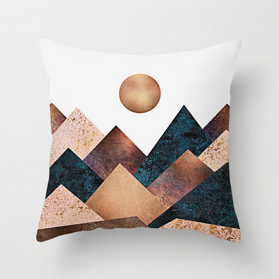 45*45cm otthoni kanapé párnahuzat Home Decor Geometric Series őszibarack bőr párnahuzat Luxus arany dekoratív párnahuzat