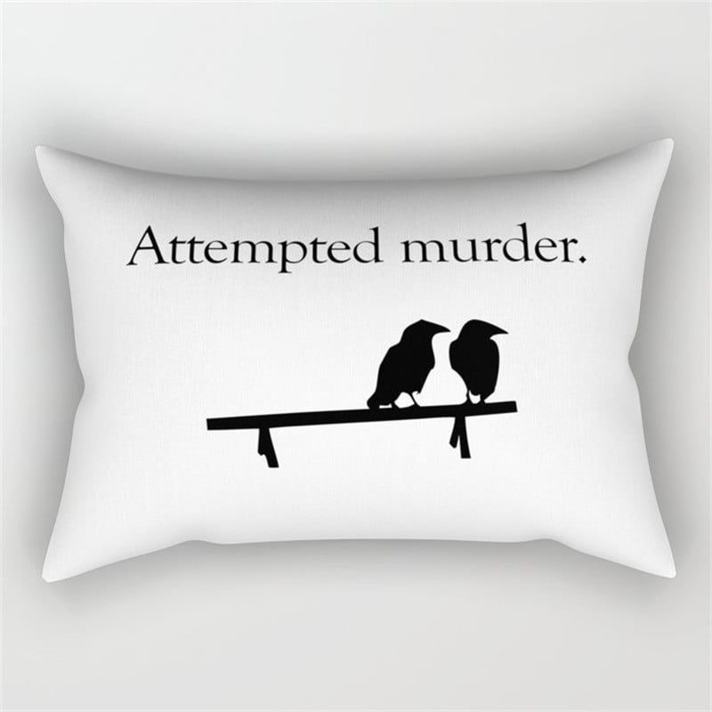 30x50 cm fekete-fehér betűs poliészter párnahuzat absztrakt művészeti vonal párnahuzat szerelmes pár lakberendezési párnahuzat