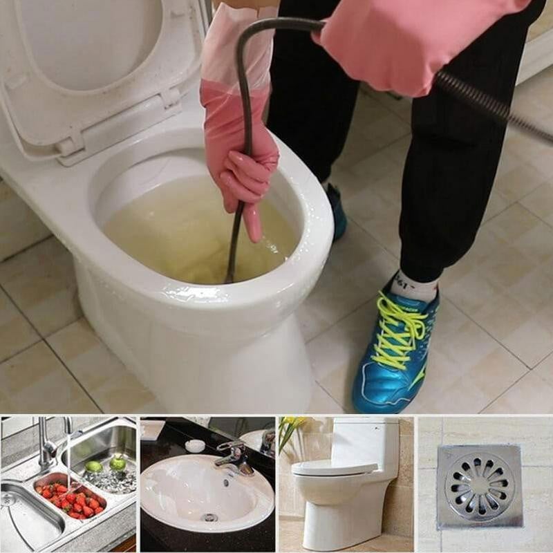 WC-kígyó csőcsiga Szerszámok WC-dugulás eltávolító rozsdamentes acél teleszkóp Tisztítás Duguláselhárítás Vízszerszámok Műanyag cső