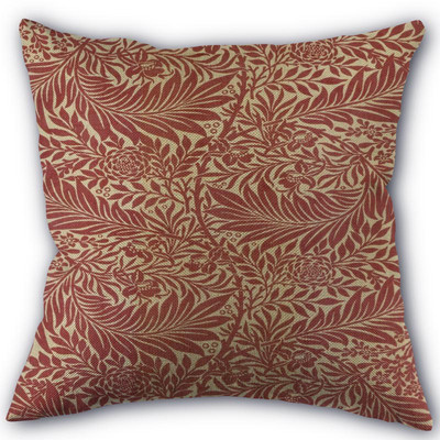 Szép William Morris párnahuzat Pamut vászon szövet Négyzet alakú cipzáras párnahuzat 45X45cm Esküvői dekoratív párnahuzat 11-17