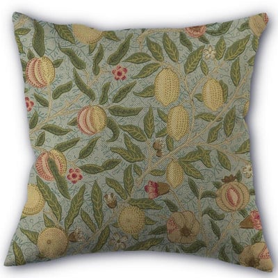 Szép William Morris párnahuzat Pamut vászon szövet Négyzet alakú cipzáras párnahuzat 45X45cm Esküvői dekoratív párnahuzat 11-17