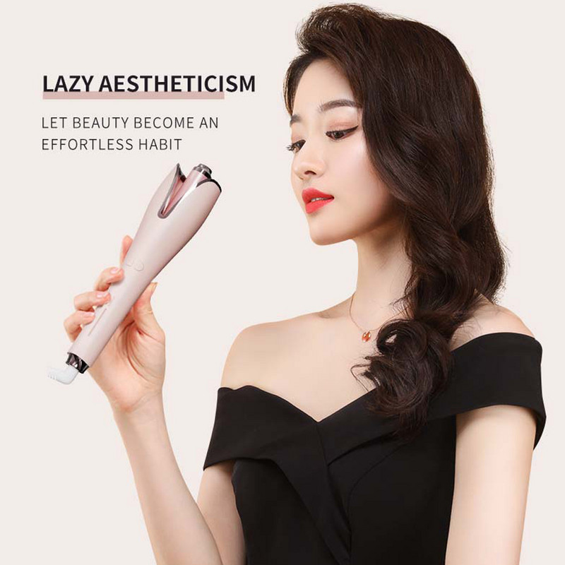 Nou ondulator rotativ din ceramică automat, ondulator LCD profesional, ondulator, ondulator de păr pentru toate tipurile de păr, aparat de ondulator pentru salon de coafură