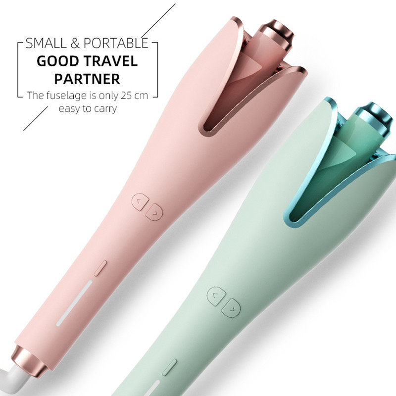 Nou ondulator rotativ din ceramică automat, ondulator LCD profesional, ondulator, ondulator de păr pentru toate tipurile de păr, aparat de ondulator pentru salon de coafură