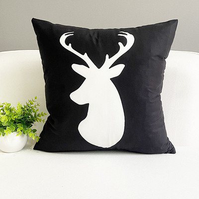 45x45cm Fresh Elk Animal párnahuzat Nordic színes csíkos geometrikus párna párnahuzat Kanapé Iroda nappali lakberendezés