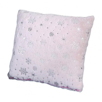 Karácsonyi párnahuzat kétoldalas rejtett cipzár 43x43cm hópelyhek flitter karácsonyi dekoratív párnahuzat kanapé kanapéágyhoz