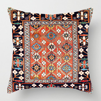 45X45cm калъфка за възглавница Турция стил Персийски ленен килим Картина Калъфка за възглавница за диван Спалня Домашен декор Калъфки за възглавници