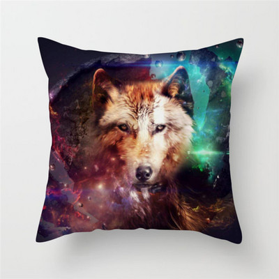 Decor pentru casă Husă de pernă cu imprimeu cu animale sălbatice Husă de pernă cu fotografie Regele lupului Față de pernă decor pentru canapea de acasă 45x45cm