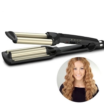 Ceramic Crimpers Wavers Curler Hair Crimper Ραβδί για μπούκλες Γρήγορη θέρμανση 3 βαρελιών Hair Waver Εργαλεία για όλους τους τύπους μαλλιών