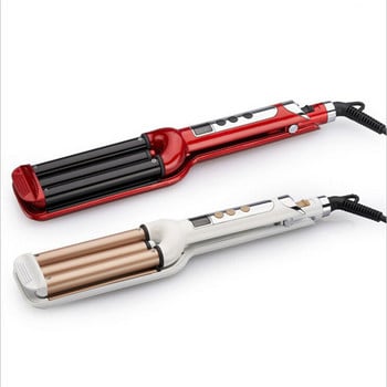 Ceramic Crimpers Wavers Curler Hair Crimper Ραβδί για μπούκλες Γρήγορη θέρμανση 3 βαρελιών Hair Waver Εργαλεία για όλους τους τύπους μαλλιών