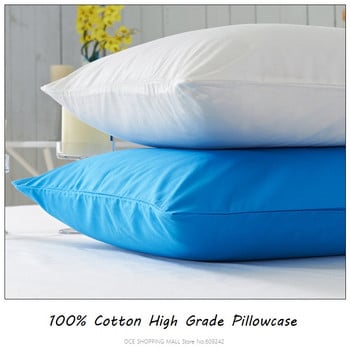 2 τεμάχια Cotton 600TC Hotel Μαξιλαροθήκη 19 Μονόχρωμη μαξιλαροθήκη Κρεβάτι 70x70cm 50x70 κάλυμμα μαξιλαριού Προσαρμογή σε οποιοδήποτε μέγεθος