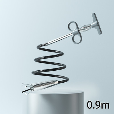 Csatornacső-feloldó Snake Spring Pipe kotrási eszköz Konyha Fürdőszoba Csatornatisztító Szerszám Konyhai tartozékok 90/160cm