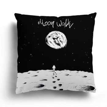 Домашен диван Калъфка за възглавница с анимационен модел Калъфка за възглавница Модна черно-бяла звезда Астронавт Плюшена калъфка