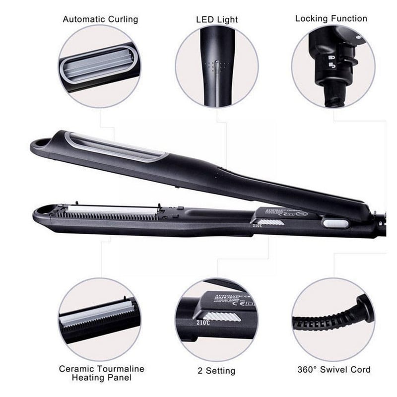 Automatinis plaukų tiesintuvas Chapinha Gofruotas Waver plaukų suktukas Profesionalus garbanojimo žnyplės Crimpers Iron Curly Waver F6M6