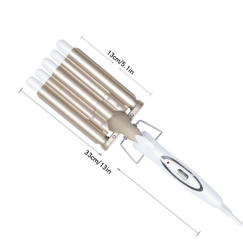 UKLISS Hair Waver kerámia mélyhordó hajvágó vasaló Beach Waves 3 hordós nagyhullámú hajsütő pálca hajformázó hajsütő vasaló