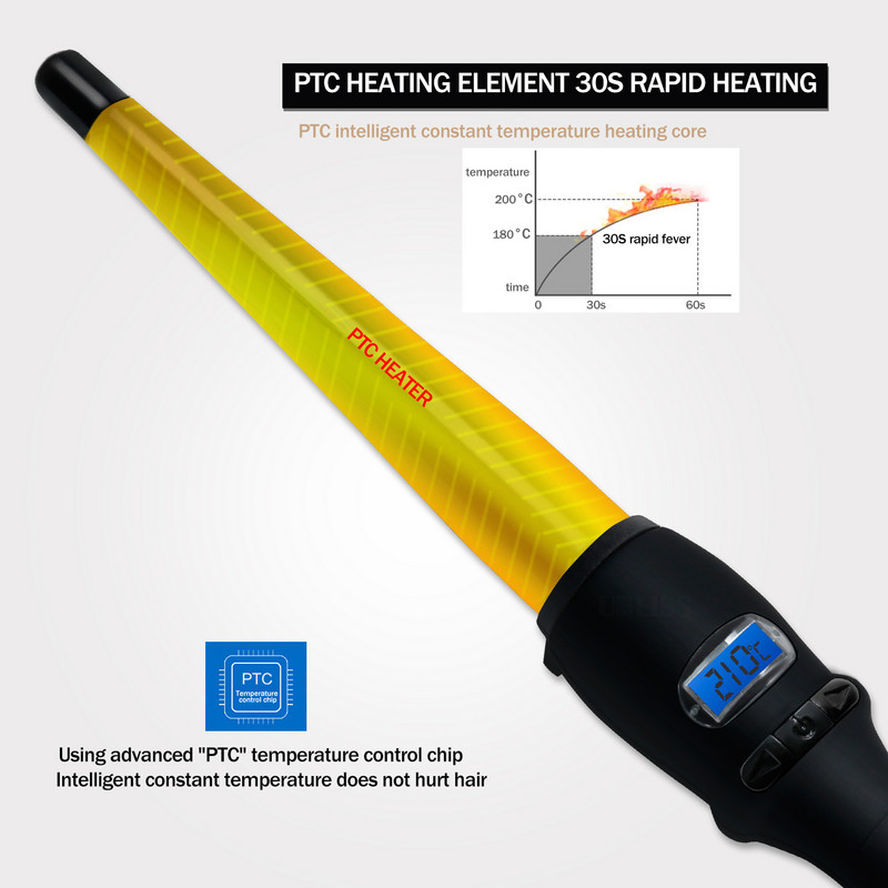 Σίδερο για μπούκλες Κεραμικά εργαλεία styling Επαγγελματικό ψαλιδάκι μαλλιών Hair waver Κώνος λουλουδιών αχλαδιού Ηλεκτρικό μπουκλάκι μαλλιών Ραβδί μπούκλας