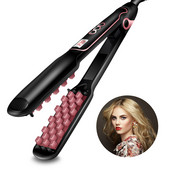 3D Fluffy Hair Styling Hair Volumizing Iron 2 IN 1 Hair Straighting Curling Ceramic Crimper Κυματοειδές μπούκλες επίπεδο σίδερο