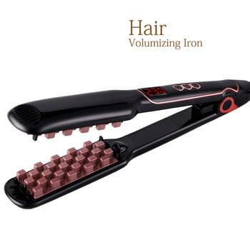 3D Fluffy Hair Styling Hair Volumizing Iron 2 IN 1 Hair Straighting Curling Ceramic Crimper Κυματοειδές μπούκλες επίπεδο σίδερο