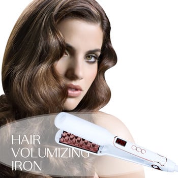 3D Fluffy Hair Styling Hair Volumizing Iron 2 IN 1 Hair Straighting Curling Ceramic Crimper Κυματοειδές μπούκλες επίπεδο σίδερο