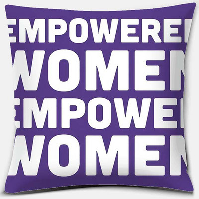 Μωβ γεωμετρικά λουλούδια εκτύπωσης σειράς κειμένου Μοτίβο Μαξιλαροθήκη Τετράγωνη Μαξιλαροθήκη Διακόσμηση γραφείου σπιτιού Μαξιλαροθήκη