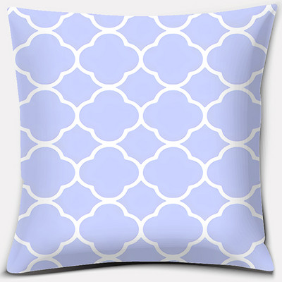 Μωβ γεωμετρικά λουλούδια εκτύπωσης σειράς κειμένου Μοτίβο Μαξιλαροθήκη Τετράγωνη Μαξιλαροθήκη Διακόσμηση γραφείου σπιτιού Μαξιλαροθήκη