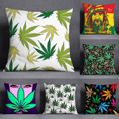 Bob és weed Asaba téma párnahuzat poliészter párnahuzat otthoni dekoratív barackbőr kanapé párnahuzat 45x45cm