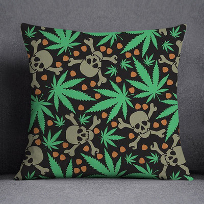 Bob és weed Asaba téma párnahuzat poliészter párnahuzat otthoni dekoratív barackbőr kanapé párnahuzat 45x45cm