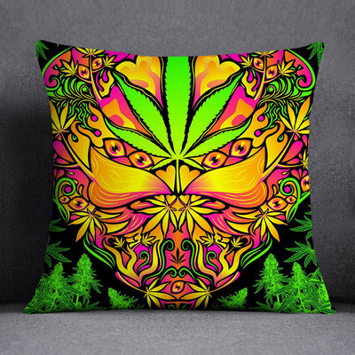Bob és weed Asaba téma párnahuzat poliészter párnahuzat otthoni dekoratív barackbőr kanapé párnahuzat 45x45cm