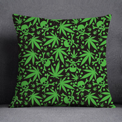 Bob és weed Asaba téma párnahuzat poliészter párnahuzat otthoni dekoratív barackbőr kanapé párnahuzat 45x45cm