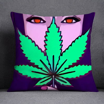 Bob és weed Asaba téma párnahuzat poliészter párnahuzat otthoni dekoratív barackbőr kanapé párnahuzat 45x45cm