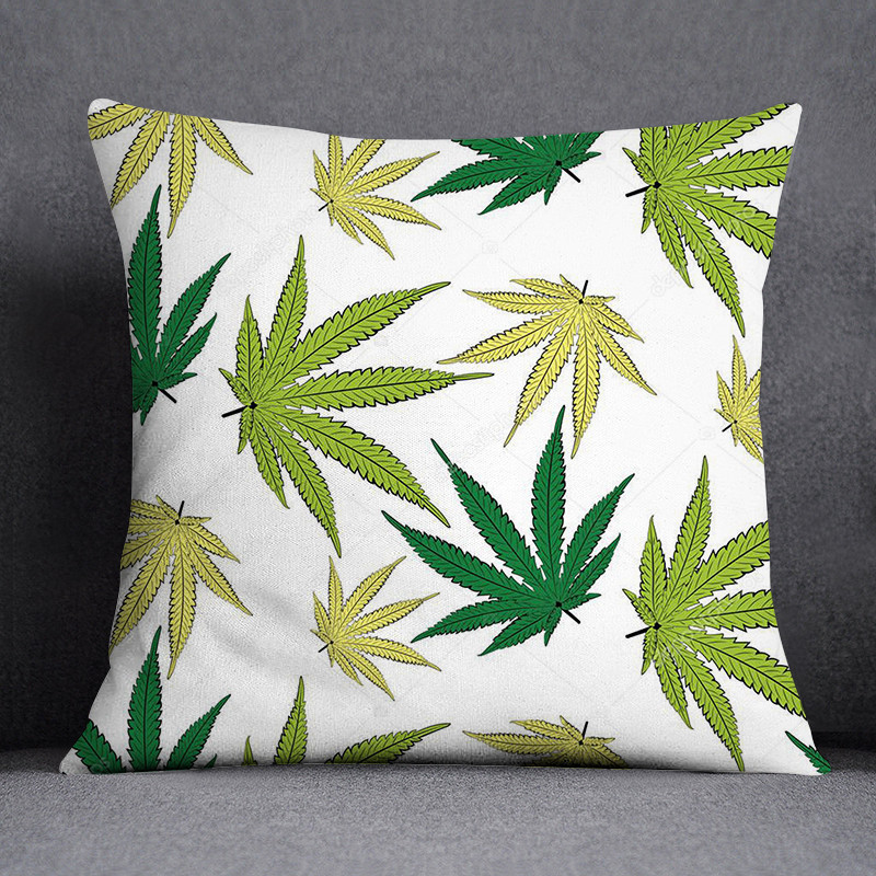 Bob és weed Asaba téma párnahuzat poliészter párnahuzat otthoni dekoratív barackbőr kanapé párnahuzat 45x45cm