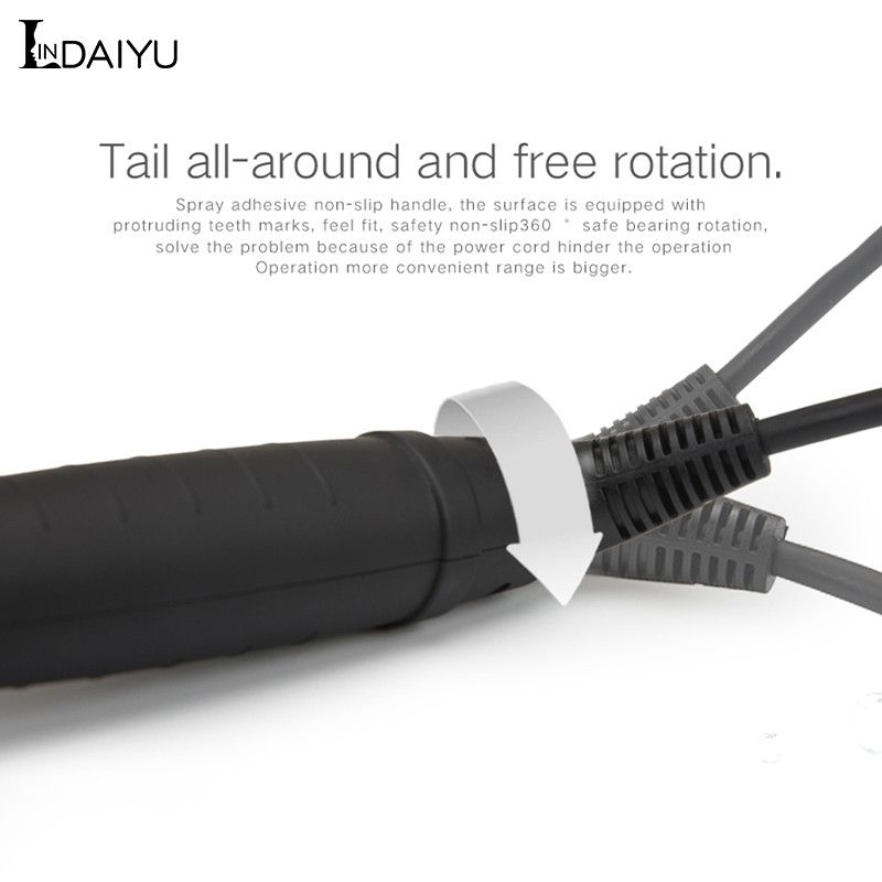 LINDAIYU Instrumente de coafat ceramice Fier de ondulat profesional pentru păr ondulat de păr Peră Con de flori Ondulator de păr electric Baghetă