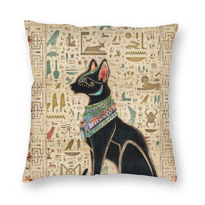 CLOOCL Ancient Egypt Anubis μαξιλαροθήκη με στάμπα ιερογλυφικά κάλυμμα μαξιλαριού για καναπέ αυτοκινήτου διακόσμηση σπιτιού Μαξιλαροθήκη Harajuku