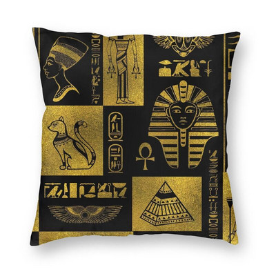 CLOOCL Egiptul Antic Anubis Husa de perna imprimata Hieroglife Husa de perna pentru canapea masina Decor Home Fata de perna Harajuku