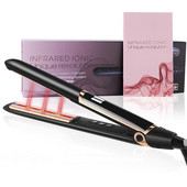 Ισιωτικό μαλλιών υπερύθρων Επαγγελματικό 450°F Κεραμικό λούστρο Floating Flat Iron 1 ίντσας σίδερα περιποίησης σαλονιού με κερατίνη